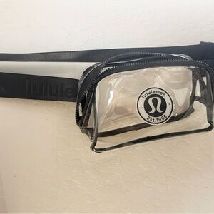 lululemon athletica Clear Black Belt Bag